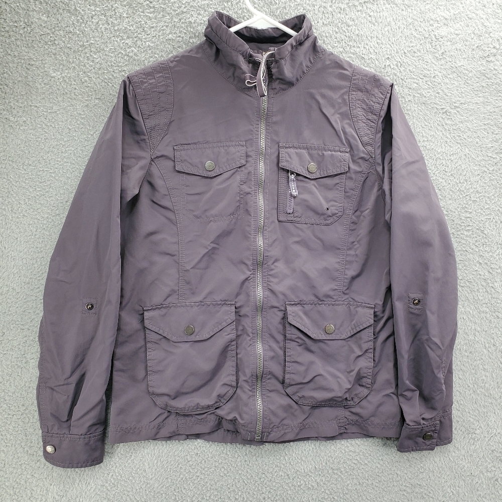 Eddie Bauer Zip Up Jacket Lightweight Womens Size Small Gray